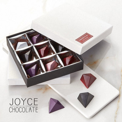 【JOYCE巧克力工房】經典曜石巧克力禮盒(12g±2%*9顆/盒)