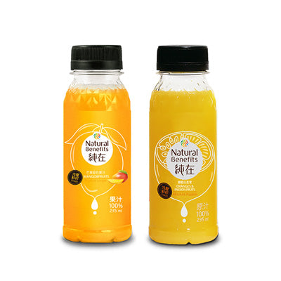【純在】冷壓鮮榨蔬果汁6瓶(芒果綜合*3+柳橙百香*3)