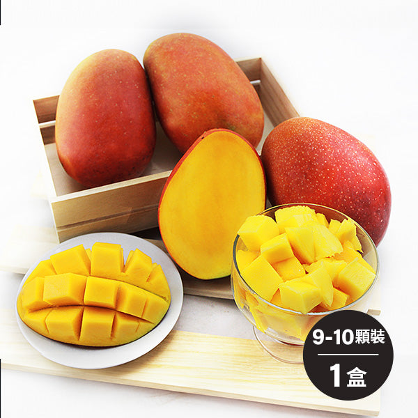 【沁甜果園】屏東愛文芒果2.5公斤+-5%/盒(9-10顆裝)