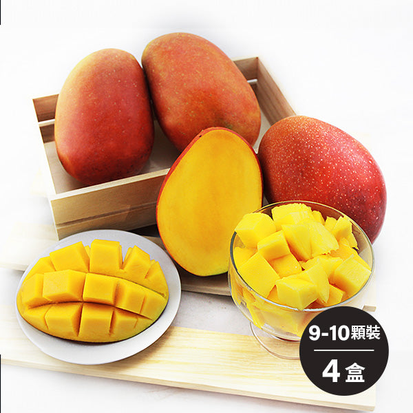 【沁甜果園】屏東愛文芒果2.5公斤+-5%/盒(9-10顆裝)