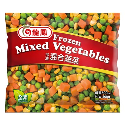 龍鳳冷凍三色混合蔬菜(500g/包)
