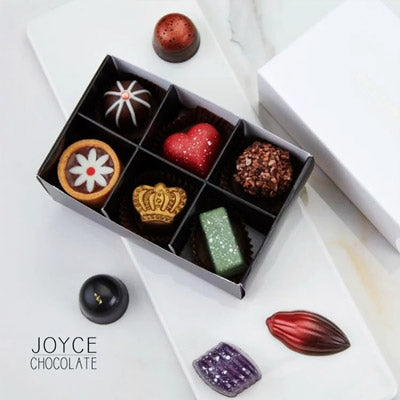 JOYCE巧克力工房 情人綜合手製巧克力禮盒(12g*6顆/盒)