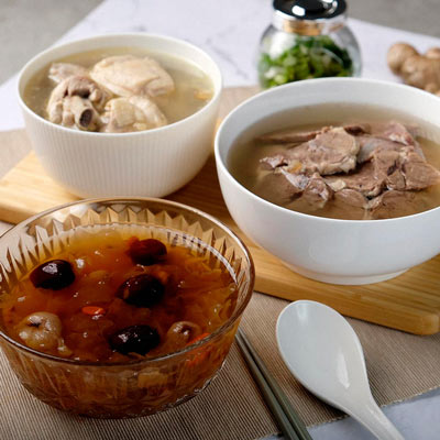 湯品3件-清燉牛肉湯1包+雞盅湯1包+銀耳甜湯1包